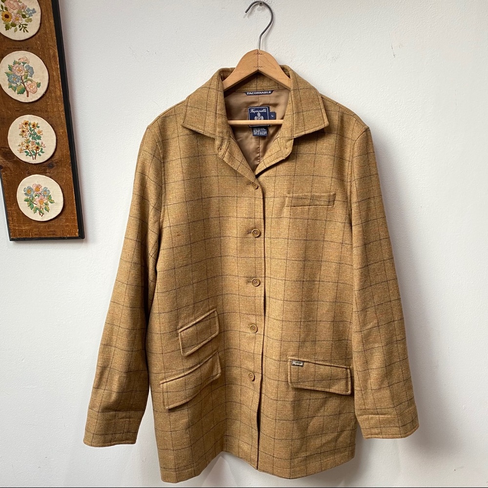 Faconnable Plaid Wool Jacket